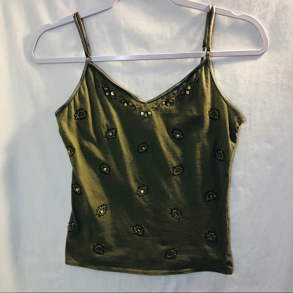 Abercrombie & Fitch Tops - Abercrombie & Fitch cami crop top beaded sequin